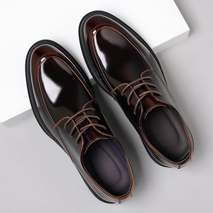 High Quality Comfortable Lightweight Breathable Rubber Lace-up Business Party Wedding Walking <b>Shoes</b> Fashionable Casual Leather - Product Image 5