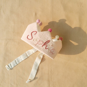 ผ้าฝ้ายแท้สีสันสดใสพร้อมสายรัด Pom Pom Ball พรรคเด็กทารกที่เป็นของแข็งมงกุฎทารกแรก<span class=keywords><strong>เกิด</strong></span> สุขสันต์วันเกิด - Product Image 6