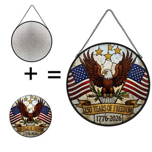 ของตกแต่งหน้าต่างแบบแขวน รูปจี้แก้วสีสไตล์อเมริกัน ฉลองครบรอบ 250 ปี - Product Image 6
