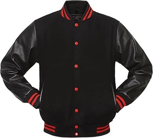 Custom Men's College Bomber Baseball <b>Jacket</b> Fashion Varsity <b>Puffer</b> <b>Jacket</b> with Stand Collar and Chenille Patches Canvas Fabric - Product Image 4