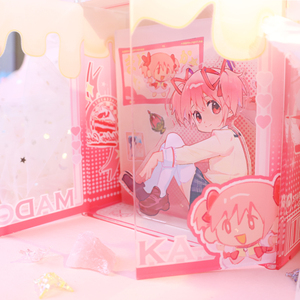 Boîte acrylique de support d'ouverture de porte en acrylique Magi <span class=keywords><strong>Madoka</strong></span> Magica personnalisée boîte acrylique d'affichage de bureau de personnage d'anime de dessin animé - Product Image 4