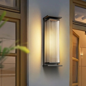 Appliques murales d'extérieur étanches IP65 à rayures pour cour, <span class=keywords><strong>garage</strong></span>, porche, balcon, chemin de villa, <span class=keywords><strong>chemins</strong></span> de jardin - Product Image 6