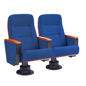 Silla de escalera de aula de <span class=keywords><strong>auditorio</strong></span> de teatro escolar moderno, asiento de tela con marco de aluminio, respaldo de madera maciza, sillón reclinable eléctrico inclinable - Product Image 2