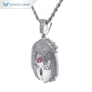 Tianyu Cartoon character diamond-encrusted luxury pendant necklace unique design exquisite style with rope <b>chain</b> necklace - Product Image 2