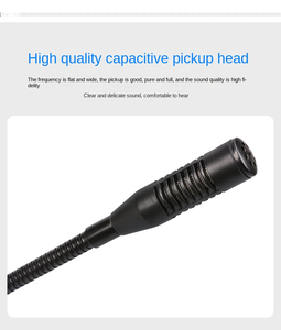 Micrófono de Conferencia HF-1 Tipo Cuello de Cisne, Micrófono de Condensador con Cable para <span class=keywords><strong>Escritorio</strong></span>, para Enseñanza, Transmisión y Presentadores - Product Image 3