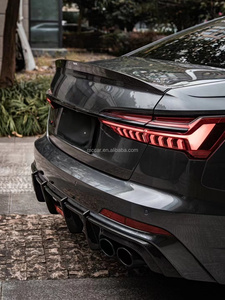 Diffuseur arrière en Fiber de carbone sèche préimprégnée haute brillance pour <span class=keywords><strong>Audi</strong></span> A6 <span class=keywords><strong>S6</strong></span> 2019-22 pare-chocs de voiture lèvres arrière - Product Image 5