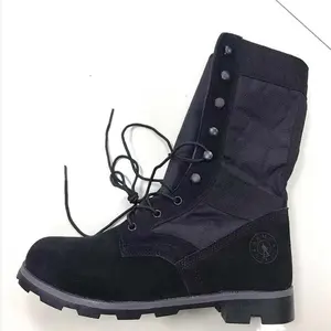 Black 9 Eye Holes Jungle Boots Ghana Armee Strong Training Boots Anti-slip 25 Height Boots
