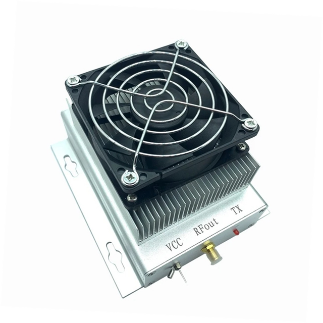 Custom 433MHz 400-470MHz UHF 80W RF Radio Power Amplifier DMR AMP with Heatsink and Fan Electronic Components