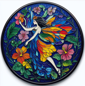 Personnalisable la déesse sainte avec un design floral coloré parfait pour l'amélioration de l'habitat ou la décoration de plaques - Product Image 6