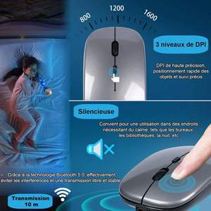 Rechargeable Ultra-thin QWERTY Silent Mouse Keyboard Kit 2.4GHz Wireless bluetooth Keyboard and Mouse for <b>PC</b>/laptop/Mac - Product Image 4