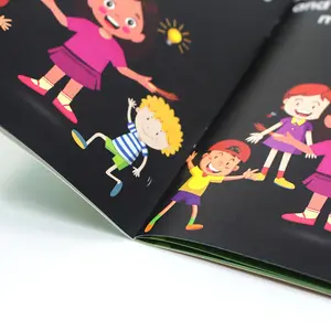 Buku anak-anak sampul keras cetak sesuai permintaan buku kertas berlapis cetak kualitas tinggi MOQ kecil dapat disesuaikan buku anak-anak cetak