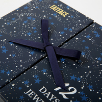 Calendrier de l'Avent de Noël 2025 Nouvellement Conçu avec Logo Personnalisé, pour Maquillage Bijoux Cosmétiques, Boîtes Vides Puzzle 4 12 24, Pelliculage Mat