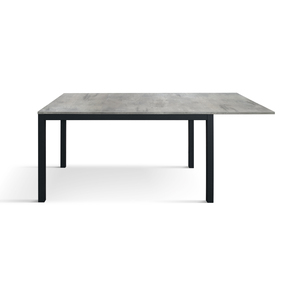 Extendable <b>Table</b> Concrete Gray Melamine <b>Top</b> Metal Base 160x90 Internal Use - Product Image 2