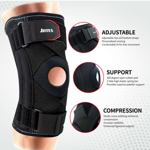 Soporte de Rodilla Transpirable de Neopreno con Cuatro Resortes, Protector de Rodilla Ajustable para Movimiento del <span class=keywords><strong>Pie</strong></span>, para Seguridad en el Fitness - Product Image 3