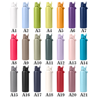 Botella de Agua Aislada al Vacío de 12/18/20/22/25/32/40 oz, Termo de Acero Inoxidable 18/8 de Grado Alimenticio