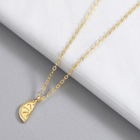 Collier minimaliste de qualité automne-hiver avec pendentif mignon en forme de tranche de citron, or, argent, or rose, cadeaux pour femmes