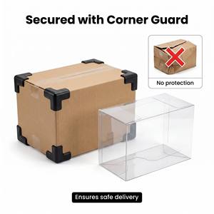 Boîte pliante en <span class=keywords><strong>plastique</strong></span> transparente <span class=keywords><strong>avec</strong></span> logo personnalisé et <span class=keywords><strong>couvercle</strong></span> rabattable pour le rangement <span class=keywords><strong>de</strong></span> cadeaux et <span class=keywords><strong>de</strong></span> fournitures <span class=keywords><strong>de</strong></span> bureau, en PET/PVC recyclé - Product Image 3