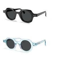 2023 nouvelle tendance Vintage rectangulaire lunettes de soleil polarisées pour hommes et femmes carré acétate planche cadre lunettes avec lentilles Tac