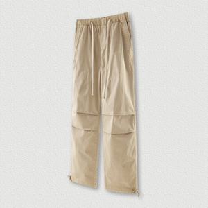 Pantalon cargo décontracté pour homme de haute qualité, coupe droite, avec logo personnalisé, taille mi-haute, délavage coloré, tissu 100 % coton - Product Image 4