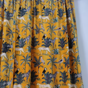 High Quality Modern Jungle Animal Print <b>Yellow</b> <b>Velvet</b> Blackout Window <b>Curtain</b> Luxury Decorative Drapes for Home and Hotel Use - Product Image 1