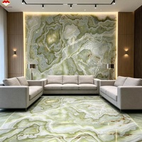 Dalle d'onyx vert afghan moderne translucide pour plan de travail de cuisine, îlot, lavabo de salle de bain, design mural et de sol pour salon