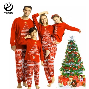クリスマスパジャマセットミルクシルクフリース生地ホームウェアたくさんスタイルファミリークリスマスセット - Product Image 1