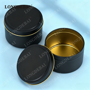 Simple Design Wholesale Silver Black Gold Aromatherapy Candle Tin Box Jewelry 4oz Iron Can With Lid - Product Image 1