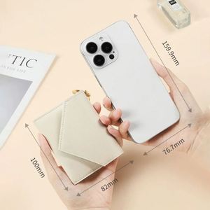 Stylish PU Leather <b>Card</b> <b>Wallet</b> Personalized Slim Coin Purse Short Lightweight Portable Button Closure Unisex - Product Image 6