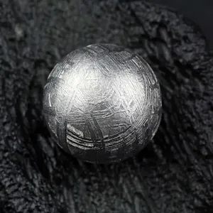 Cuentas Redondas Sueltas de Ágata de Hierro Gibeon Natural Genuina, Plata 925, 7mm 8mm 9mm, Certificadas por CMA para Fabricación de Joyas <span class=keywords><strong>AAAAA</strong></span> - Product Image 2