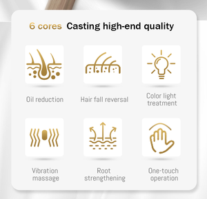 KKS-masajeador de cabeza vibratoria de alta frecuencia, cepillo eléctrico de fotones, fisioterapia, peine para el cuidado del cabello, máquina de cepillo de pelo de masaje - Product Image 5