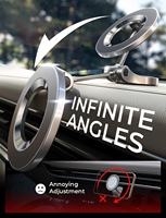 Support magnétique pour voiture LISEN avec rotation à 360°, aimant puissant pour tableau de bord, iPhone 17 16 15 Pro Max, support universel pour téléphone portable