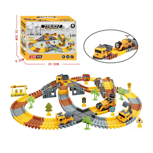 Rompecabezas construcción tren ferroviario conjunto batería ingeniería ranura juguete para niños niño juguete carril coche juguete conjunto - Product Image 6
