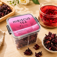 Teh Bunga Hibiscus Kering Premium 115g/Kotak-100% Teh Herbal Alami Bebas Kafein dalam Kemasan Massal untuk Kesehatan & Minuman Sehat