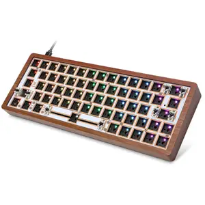 Factory direct sale gaming keyboard mechanical 60% mini teclado CNC PC/Wooden case kit keyboards