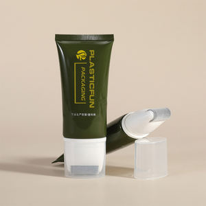 100g 80g kunden spezifisches multifunktion ales kosmetisches ovales Quetschrohr mit Schwamm massage rolle aus Zink legierung für Körper-und Haarpflege - Product Image 3