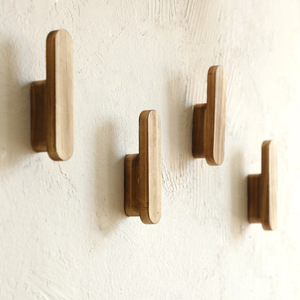 Porte-<span class=keywords><strong>manteau</strong></span> mural en <span class=keywords><strong>bois</strong></span> massif, écologique, pour entrée, avec crochets pour serviettes - Product Image 2