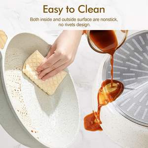 Juego de utensilios de cocina con mango de madera Cross Border, 9 piezas, juego de sartenes antiadherentes para cocina casera, apto para horno. - Product Image 2