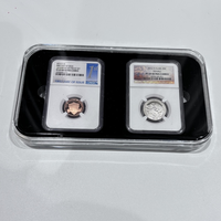 Lot de 2 boîtes de protection en acrylique pour pièces de monnaie NGC PCGS, étuis de présentation et de rangement pour téléphones portables, montres, bijoux, colliers, stylos