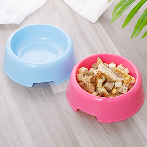 Pink blue eco pet bowl sublimation plastic bowl pet customized pet cooling bowl stand dog slow food