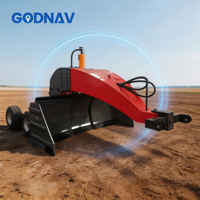 Machine de nivellement de terrain agricole tractée par tracteur, lame en acier au manganèse épaissie, niveleuse de terrain agricole à roue oscillante