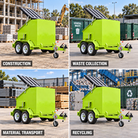 Remorque de benne mobile robuste avec certification WMI DOT CE pour la gestion des déchets de construction, le transport industriel et le recyclage