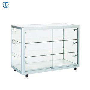 hotsale aluminum frame display showcase glass food display cabinets for advertising