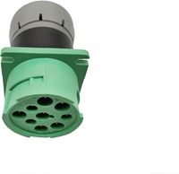 Adaptateur LANLIN vert 9 broches J1939 Type 2 vers 6 broches J1708 pour diagnostic de camion ELD GPS
