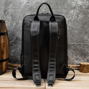 Sac à dos pour <span class=keywords><strong>homme</strong></span> en <span class=keywords><strong>cuir</strong></span> véritable, best-seller, en <span class=keywords><strong>cuir</strong></span> de vachette première couche, format A4, pour l'école, les voyages en extérieur, résistant à l'usure et antivol - Product Image 5