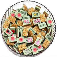 Jeu de Mahjong Américain Moderne Personnalisé Panda 160 pièces - Tuiles en Acrylique Pur Couleur Jade Sculpté de Luxe Portable pour Adultes Divertissement et Jeu de Poker