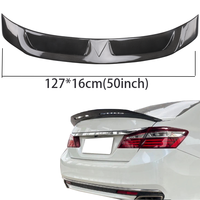 Extension de lèvre d'aile arrière d'aileron arrière d'aile arrière d'aspect de fibre de carbone pour Honda Accord 9th Gen 2013