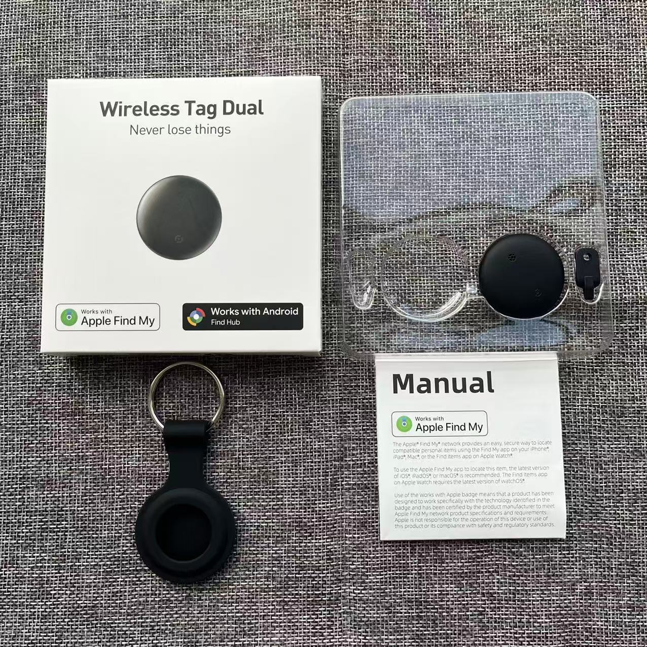 Black tag with black sleeve (dual system)