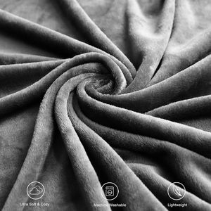 Tùy chỉnh kích thước gói màu rắn mùa đông ấm Chăn siêu mềm sang trọng flannel chăn - Product Image 2