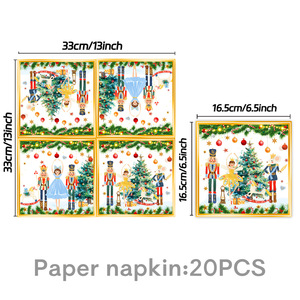 Juego de Vajilla Navideña DAMAI con Diseño Nuevo, Tema de Cascanueces y Hada de Ciruela, Platos, Vasos y Servilletas Desechables de Papel - Product Image 6