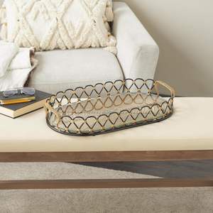 Plateau de service en métal anti-rayures de haute qualité, multi-usages, pour bougies, parfums, cuisine, bureau, bar, fêtes, en gros - Product Image 4